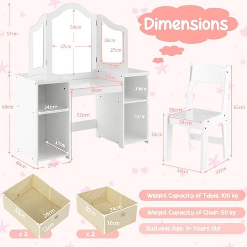 Kids vanity table and - vanity,