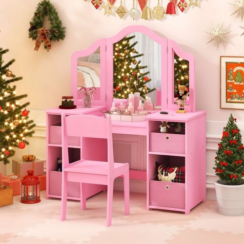 Kids vanity table and - vanity, chair