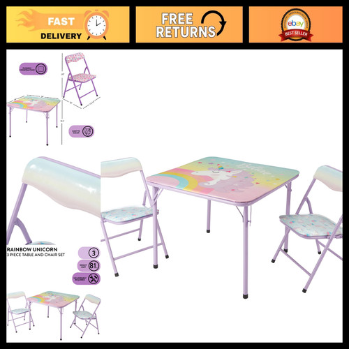 Unicorn piece kids table - unicorn, 3-piece