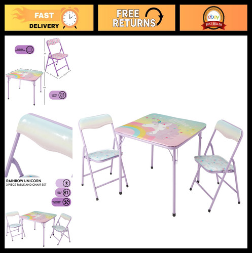Unicorn piece kids table - 3-piece,