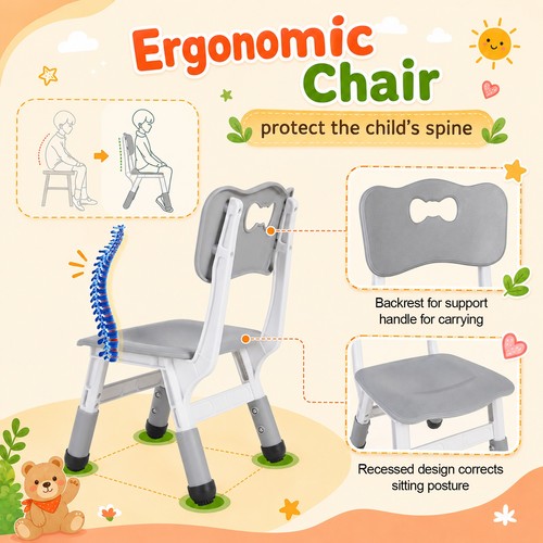Height adjustable kids - kids, desk