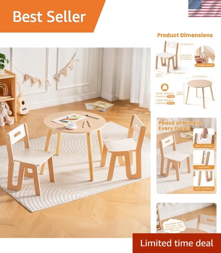 Wooden toddler table and chair - table,