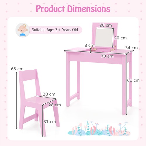Table chair set flip top - table,