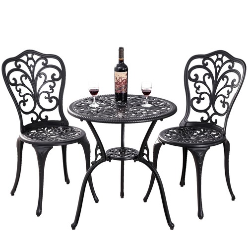 Piece cast aluminum bistro - piece,